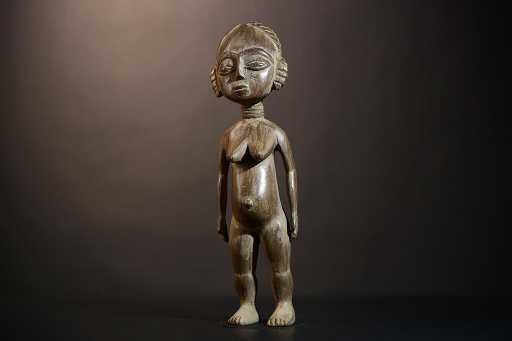 African Kongo Woman Sculpture | Luba Tribal Art | Handcrafted Statue | Authentic African Decor | Ethnic Collectible Figure-G4844