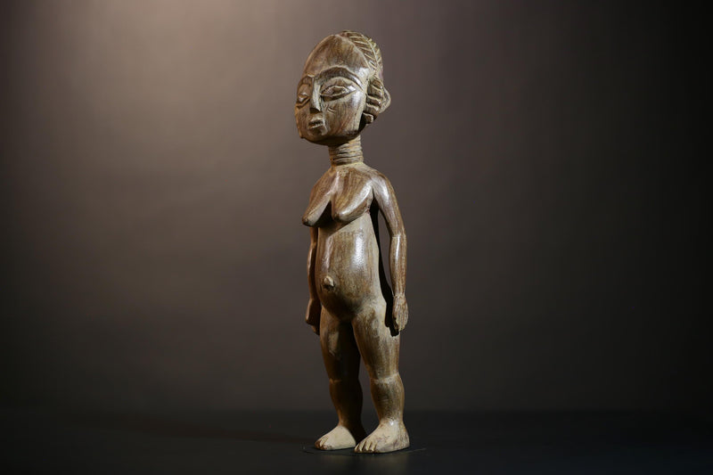 African Kongo Woman Sculpture | Luba Tribal Art | Handcrafted Statue | Authentic African Decor | Ethnic Collectible Figure-G4844