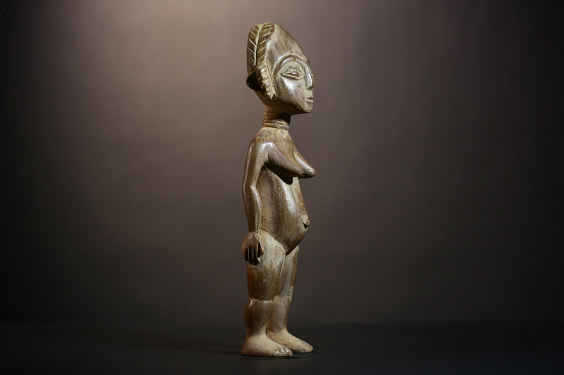 African Kongo Woman Sculpture | Luba Tribal Art | Handcrafted Statue | Authentic African Decor | Ethnic Collectible Figure-G4844