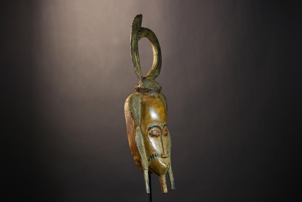 African Authentic Mask | Handcrafted Tribal Art | Unique Home Decor | Traditional Wall Hanging | Ethnic Display | Cultural Artifact-G4841