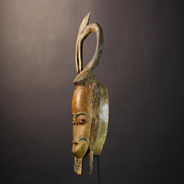 African Authentic Mask | Handcrafted Tribal Art | Unique Home Decor | Traditional Wall Hanging | Ethnic Display | Cultural Artifact-G4841