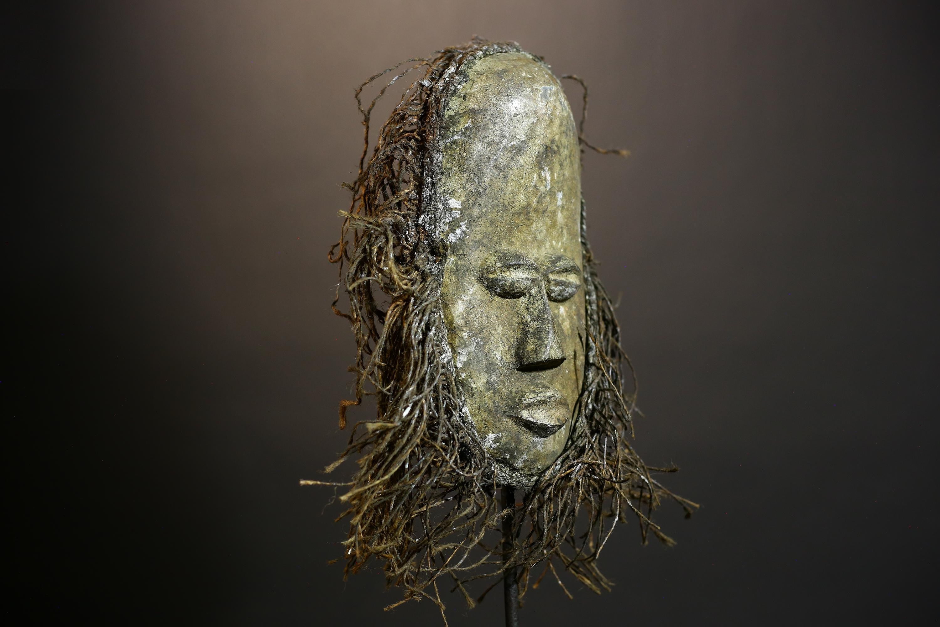African Dan Zakpai Masks | Handcrafted Wooden Statues | Vintage Wall Art for Unique Home Decor and Authentic Cultural Display-G4724