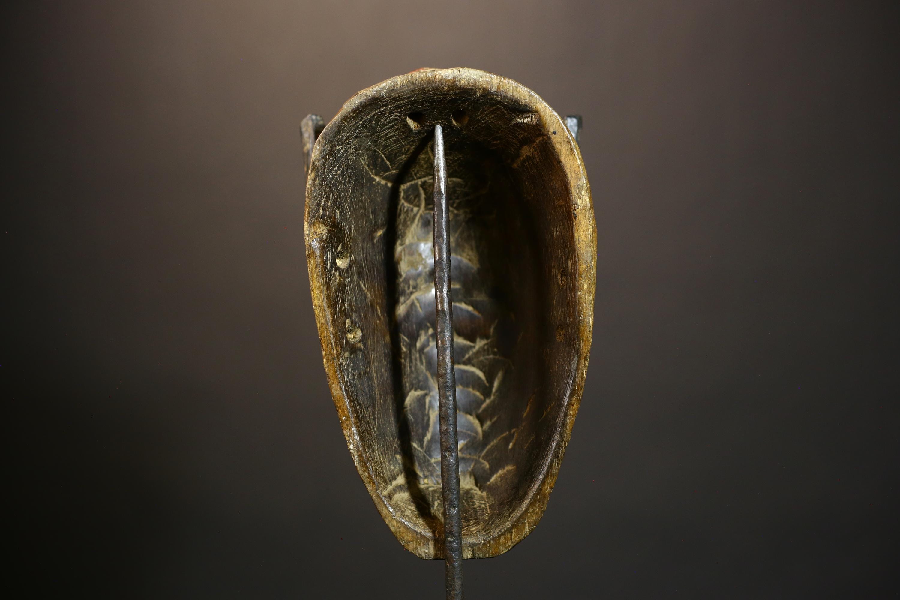 African Tribal Elephant Nose Masks | Unique Wooden Face Art | Decorative Home Decor for Cultural Accent and Wall Display-G4722