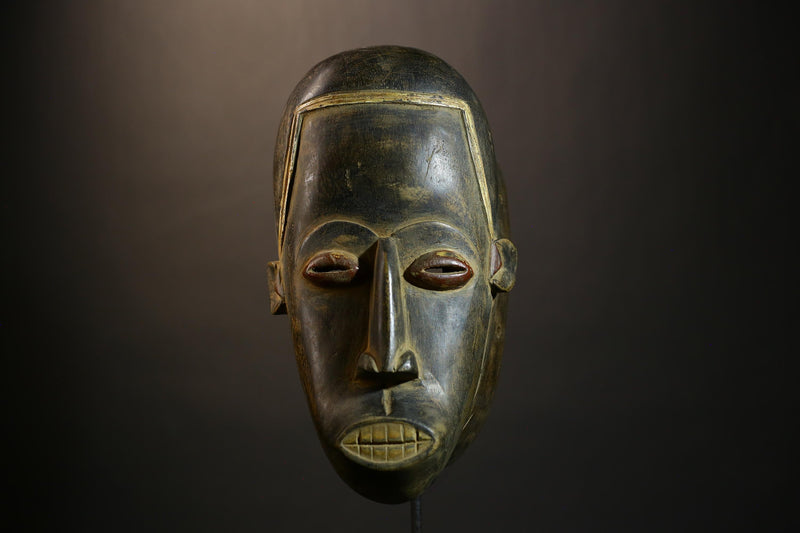 African Antique Masks | Authentic Dan Tribal Wood Art | Elegant Face Masks for Unique Home Decor and Cultural Collectibles-9083