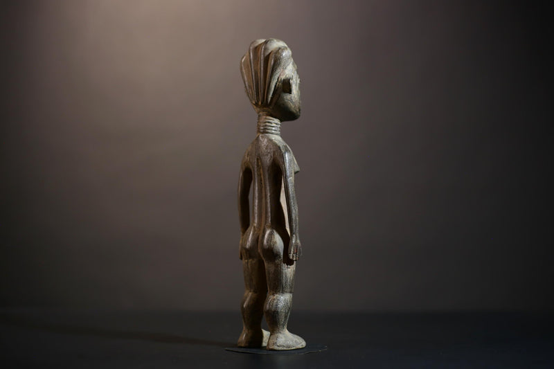 African Authentic Luba Statue Art Piece | Unique Black Woman Figurine | Cultural Home Decor | Ethnic Decorative Accent-G4854