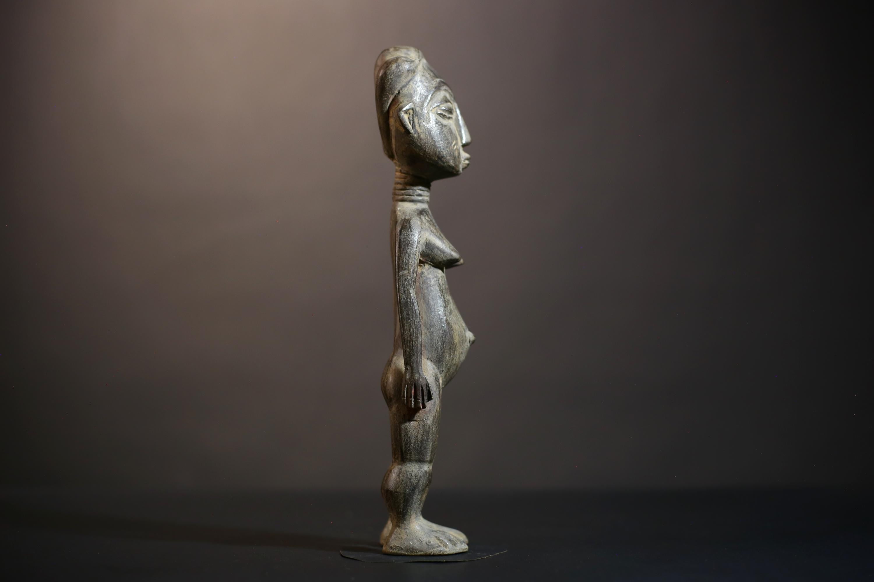 African Authentic Luba Statue Art Piece | Unique Black Woman Figurine | Cultural Home Decor | Ethnic Decorative Accent-G4854