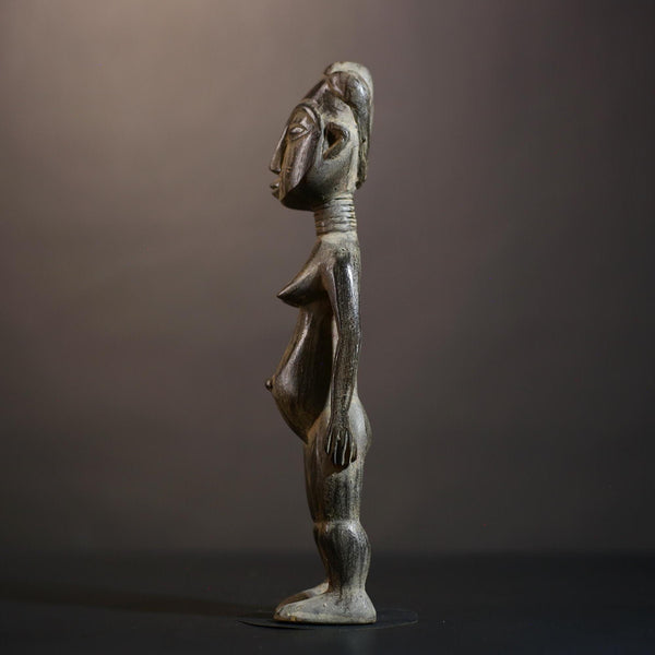 African Authentic Luba Statue Art Piece | Unique Black Woman Figurine | Cultural Home Decor | Ethnic Decorative Accent-G4854