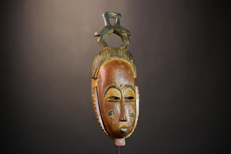 African Handcrafted Art | Bete Guro Mask | Tribal Ethnic Decor | Traditional Wall Piece | Unique Cultural Sculpture | African Heritage-G4850