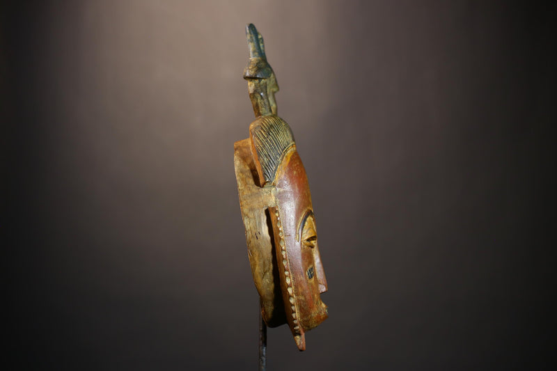 African Handcrafted Art | Bete Guro Mask | Tribal Ethnic Decor | Traditional Wall Piece | Unique Cultural Sculpture | African Heritage-G4850