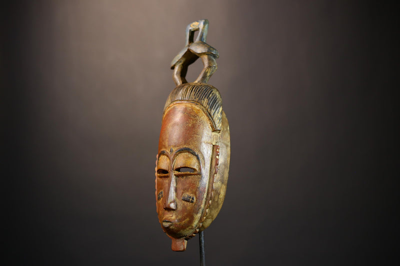 African Handcrafted Art | Bete Guro Mask | Tribal Ethnic Decor | Traditional Wall Piece | Unique Cultural Sculpture | African Heritage-G4850