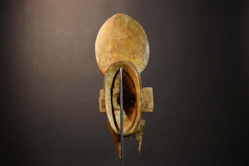 African Vintage Baule Mask | Hand-Carved Wood Decor | Tribal Wall Art | Unique Home Accent | Boho Chic Style -G4861
