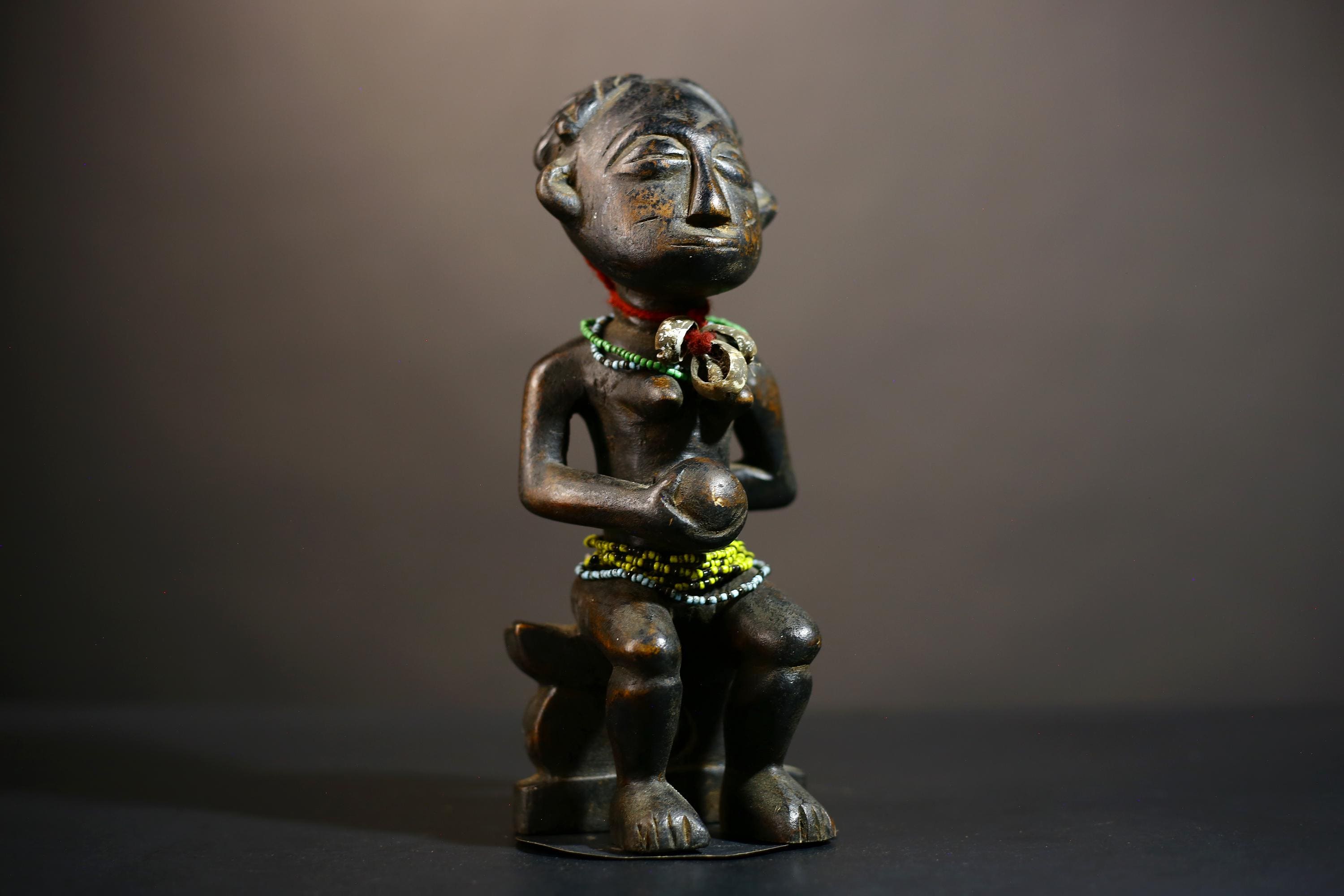 African Hemba Ancestor Figure | Authentic Congo Art | Tribal Singiti Sculpture | Handmade Ethnic Decor | Collectible African Heritage -G4877