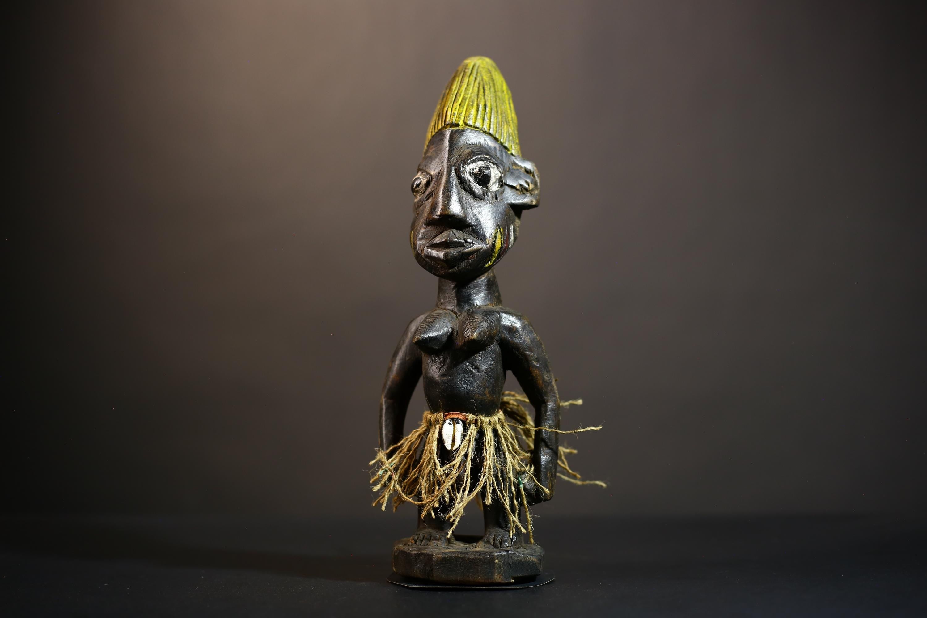 African Yoruba Male Ibeji Figure | Unique Saki Style Art | Oyo Twin Collectible | Handcrafted Cultural Sculpture | Traditional Yoruba -G4875