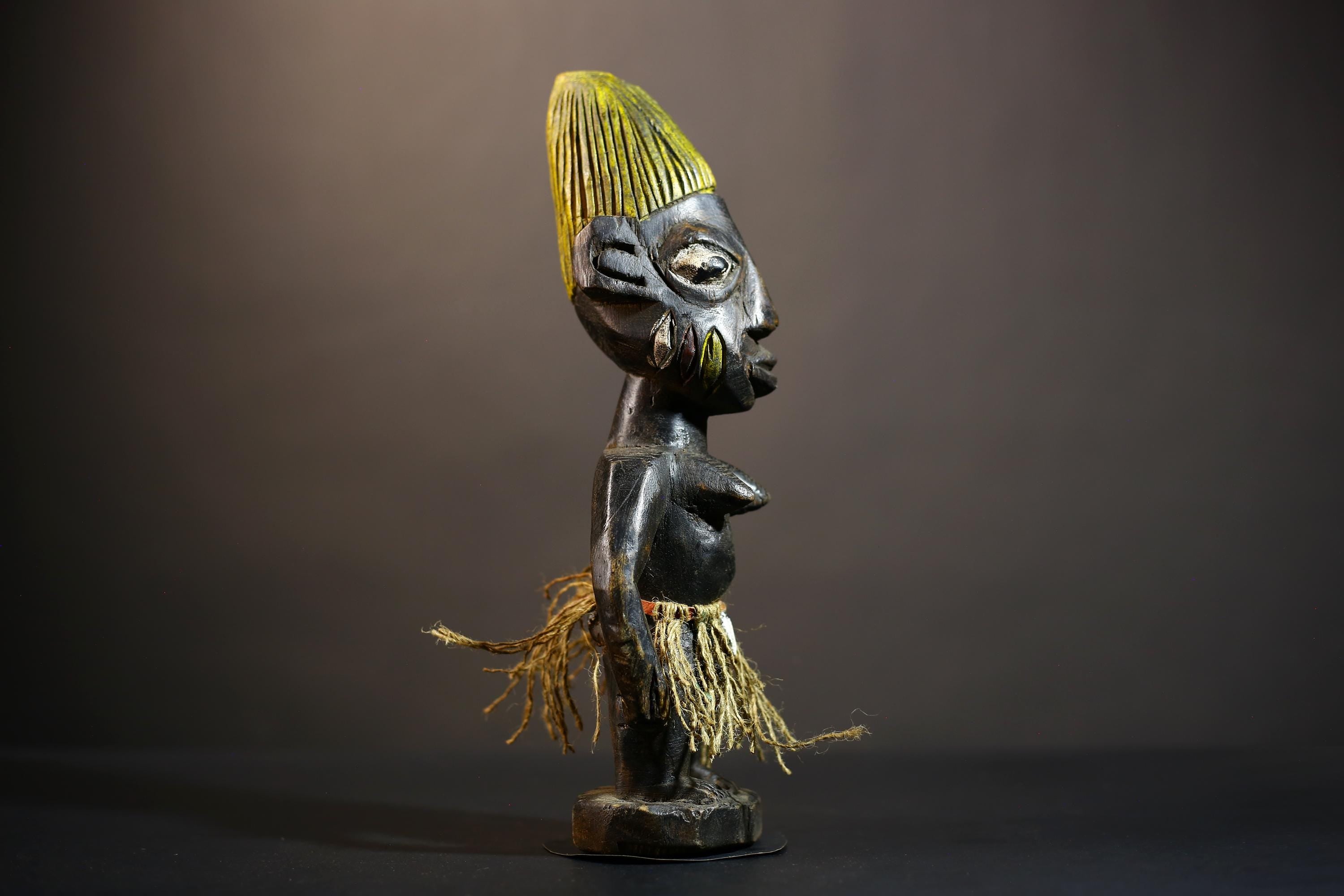 African Yoruba Male Ibeji Figure | Unique Saki Style Art | Oyo Twin Collectible | Handcrafted Cultural Sculpture | Traditional Yoruba -G4875