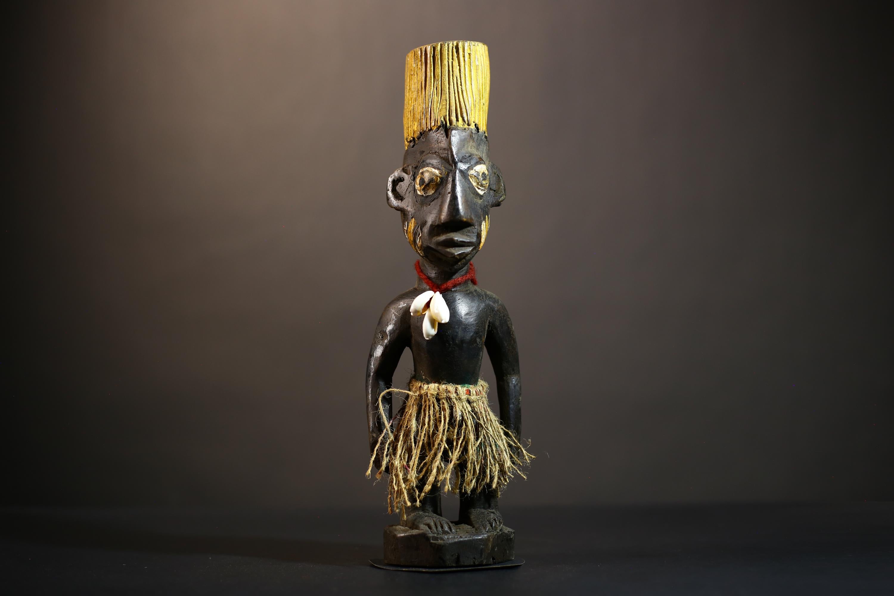 African Yoruba Male Ibeji Twin Figure | Saki Style Oyo Art | Unique Collectible Sculpture | Handmade Nigerian Decor | Yoruba Twins -G4874