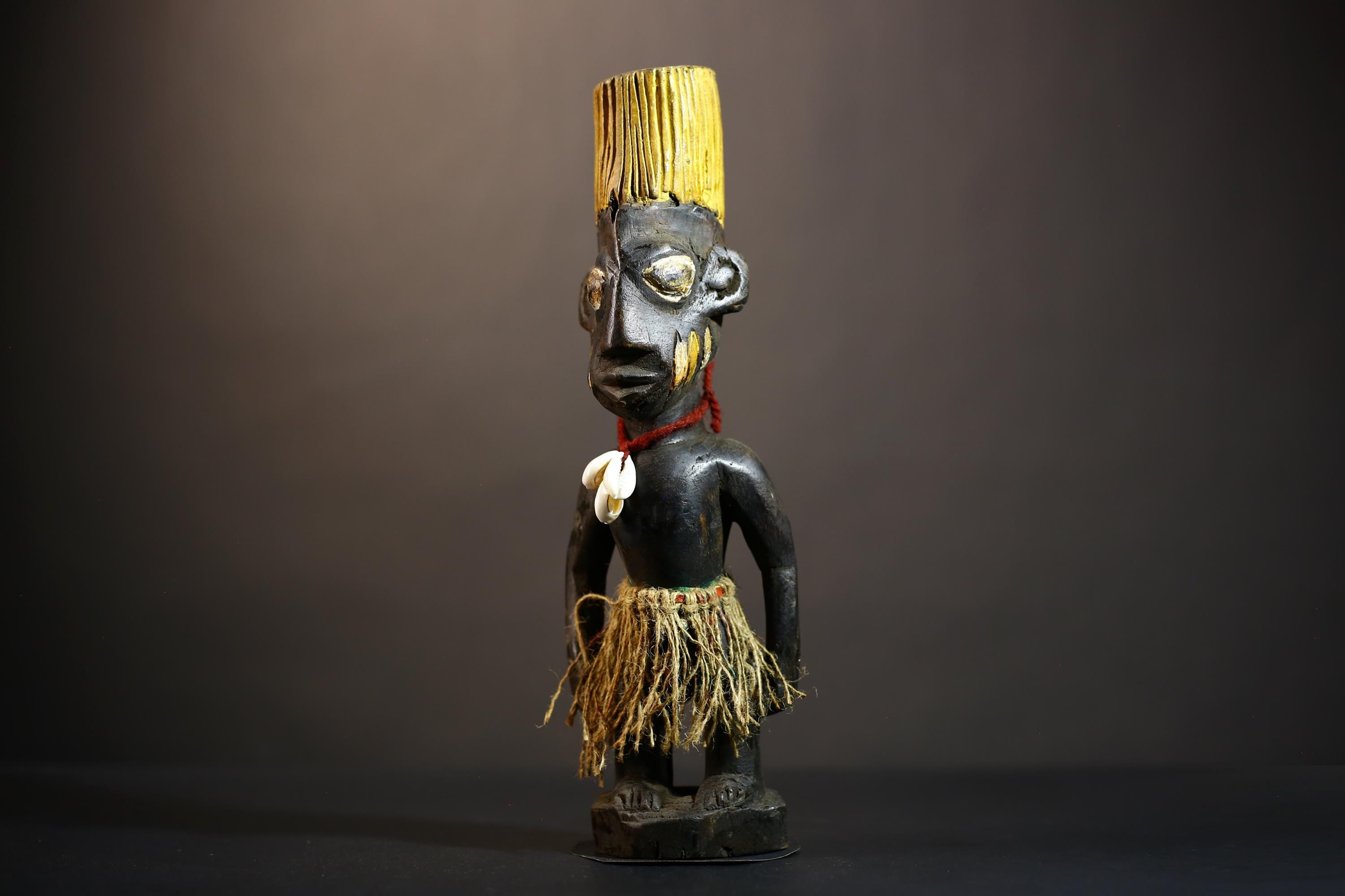 African Yoruba Male Ibeji Twin Figure | Saki Style Oyo Art | Unique Collectible Sculpture | Handmade Nigerian Decor | Yoruba Twins -G4874