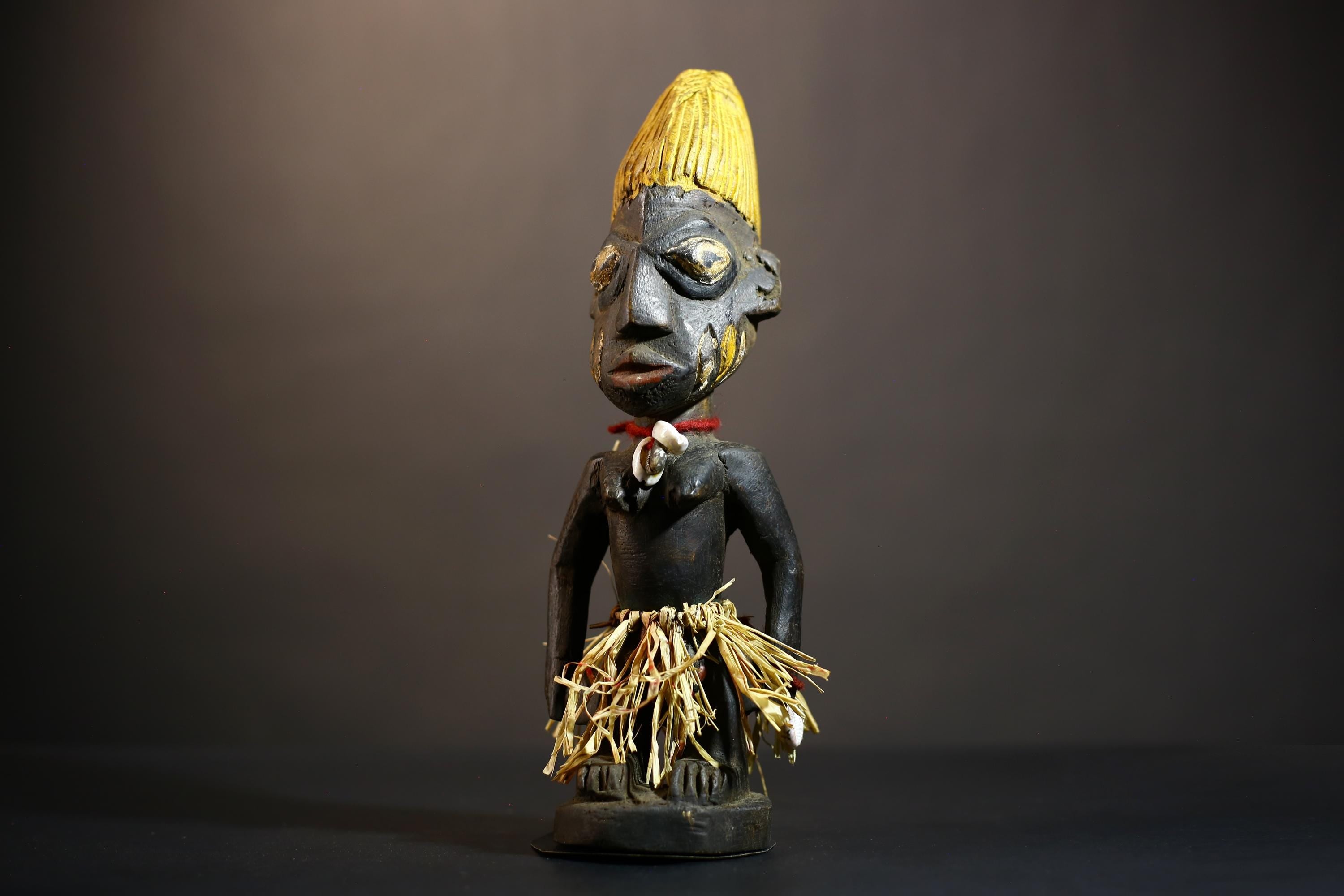 African Yoruba Male Ibeji Twin Figure | Saki Style Oyo Art | Unique Collectible Sculpture | Handmade Nigerian Cultural | Yoruba Twins-G4873