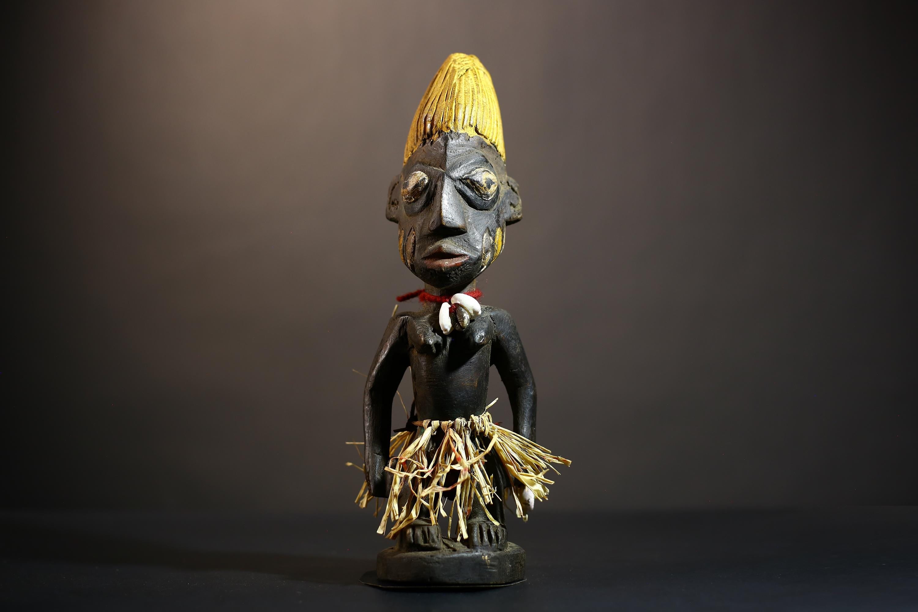 African Yoruba Male Ibeji Twin Figure | Saki Style Oyo Art | Unique Collectible Sculpture | Handmade Nigerian Cultural | Yoruba Twins-G4873
