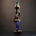 African Cote d'Ivoire Colonial Figure | Tribal Art Handcrafted Collectible |Cultural Sculpture | Authentic Ethnic Decor | Figurine Art-G4871