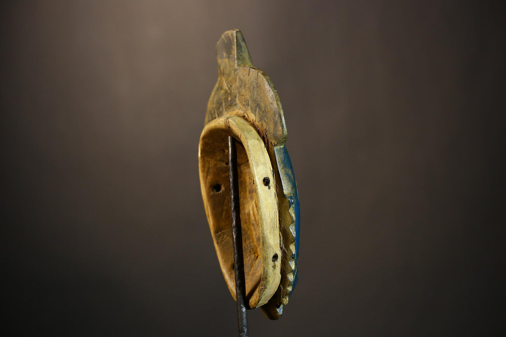 African Hand Carved Baule Wooden Mask Wall Hanging | Unique Tribal Art | Ethnic Decor for Home | Collectible Cultural Piece-9235