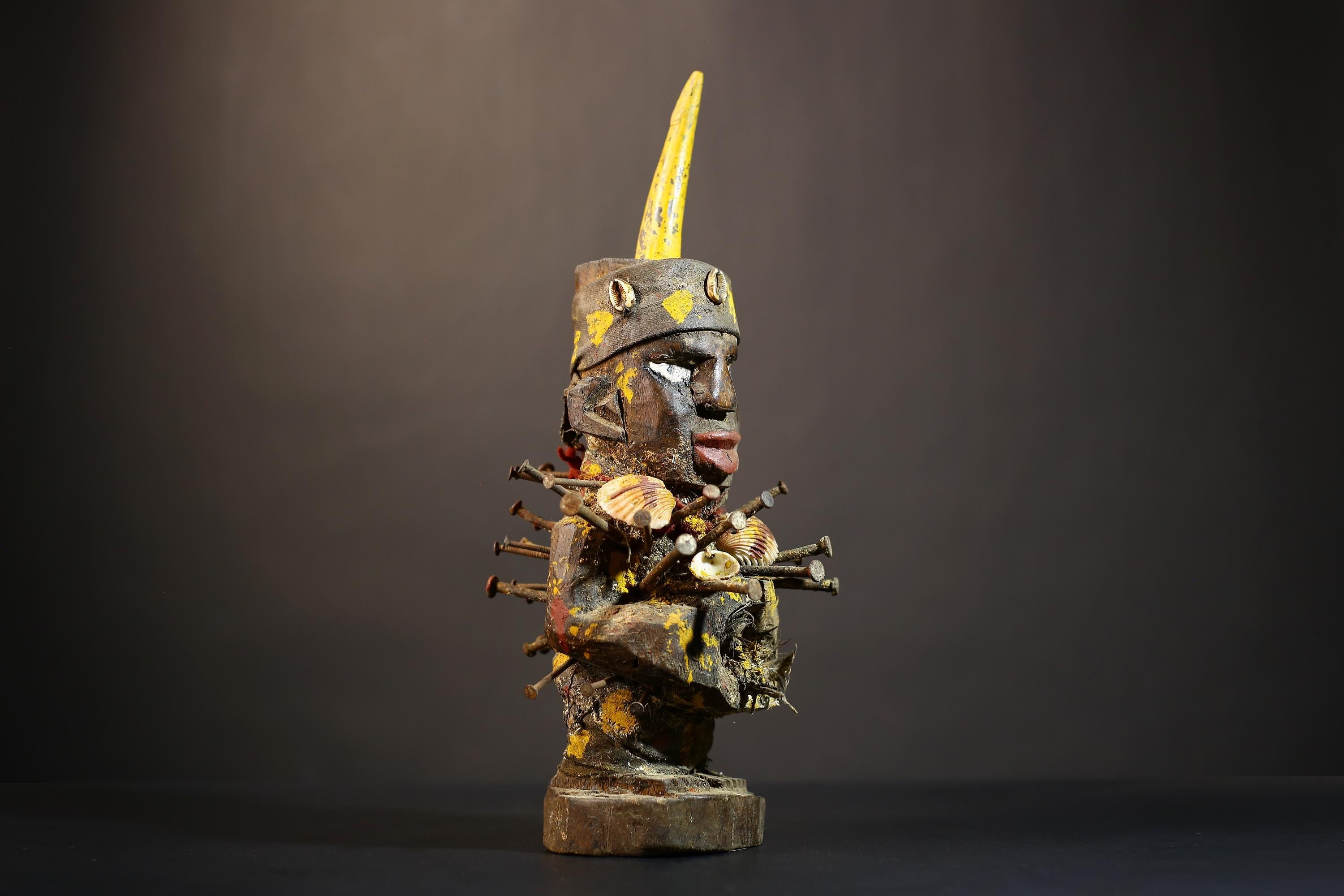 African Nkondi Nkisi Figure | Kongo Voodoo Spirit Statue | Unique Tribal Art Decor | Ethnic Collectible | Cultural Heritage -G4868