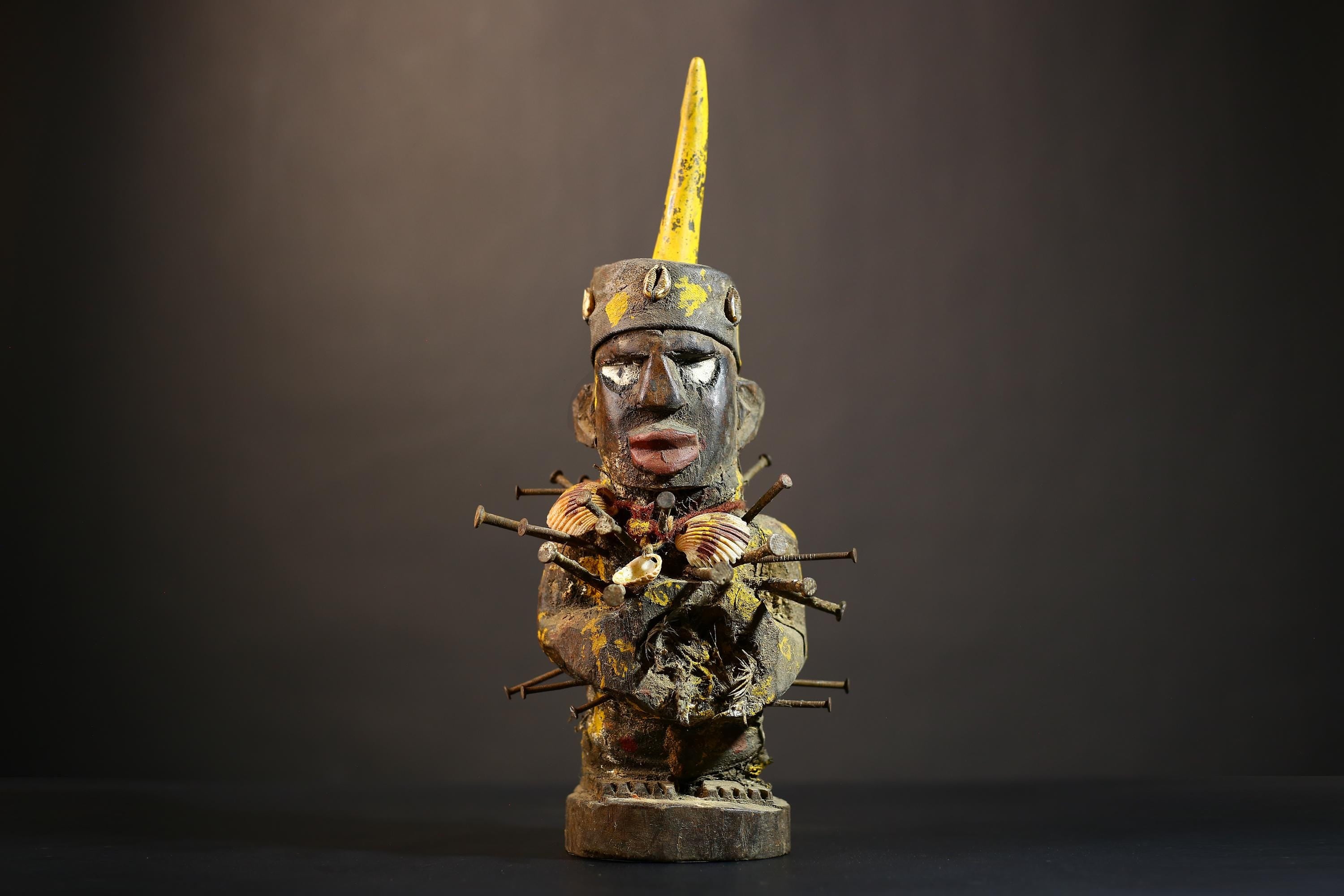 African Nkondi Nkisi Figure | Kongo Voodoo Spirit Statue | Unique Tribal Art Decor | Ethnic Collectible | Cultural Heritage -G4868