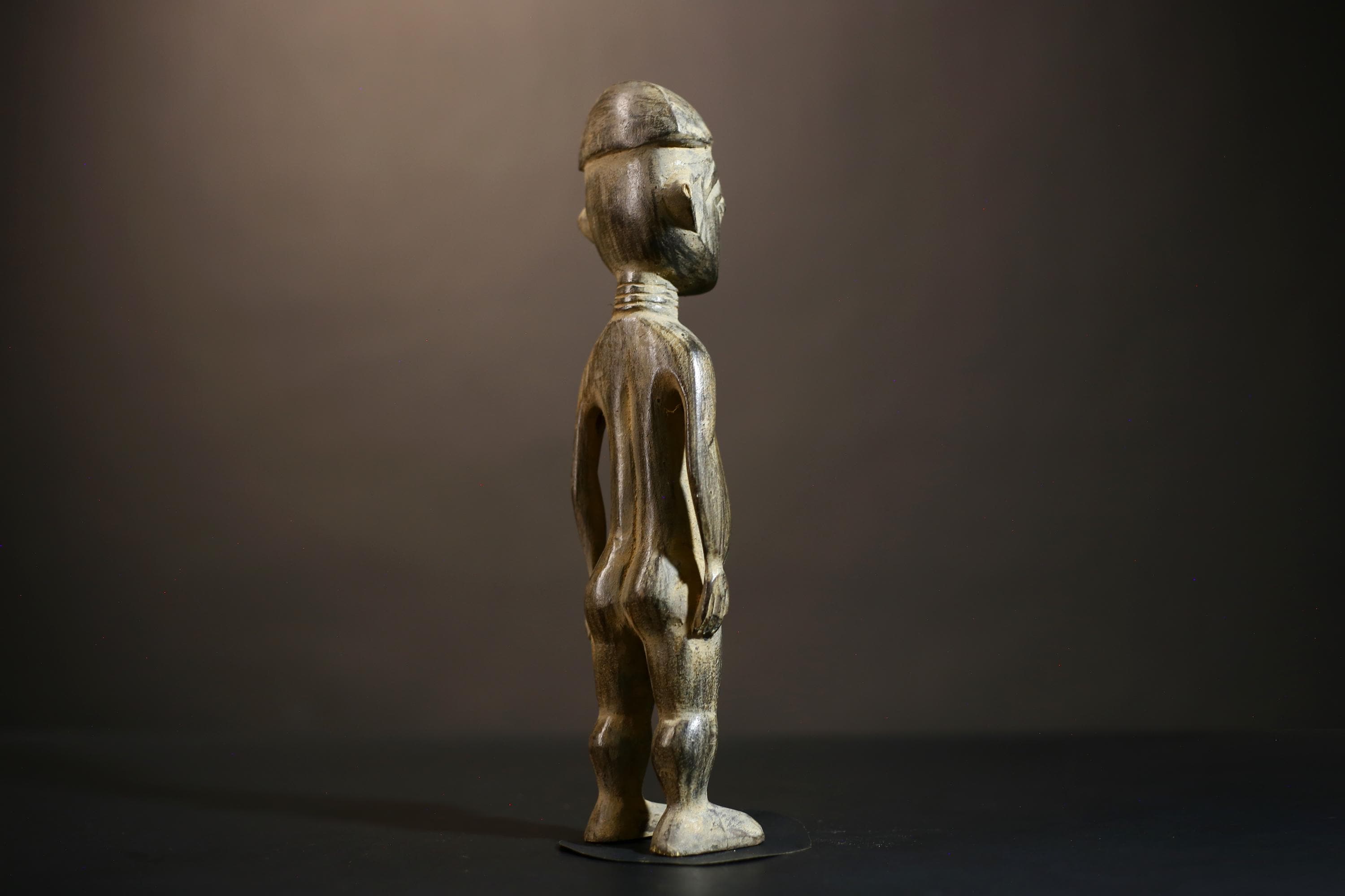 African Yoruba Figure Statue | Handmade Tribal Art from Nigeria | Unique Collectible Decor | Ethnic Culture Masterpiece | Art Piece-G4866