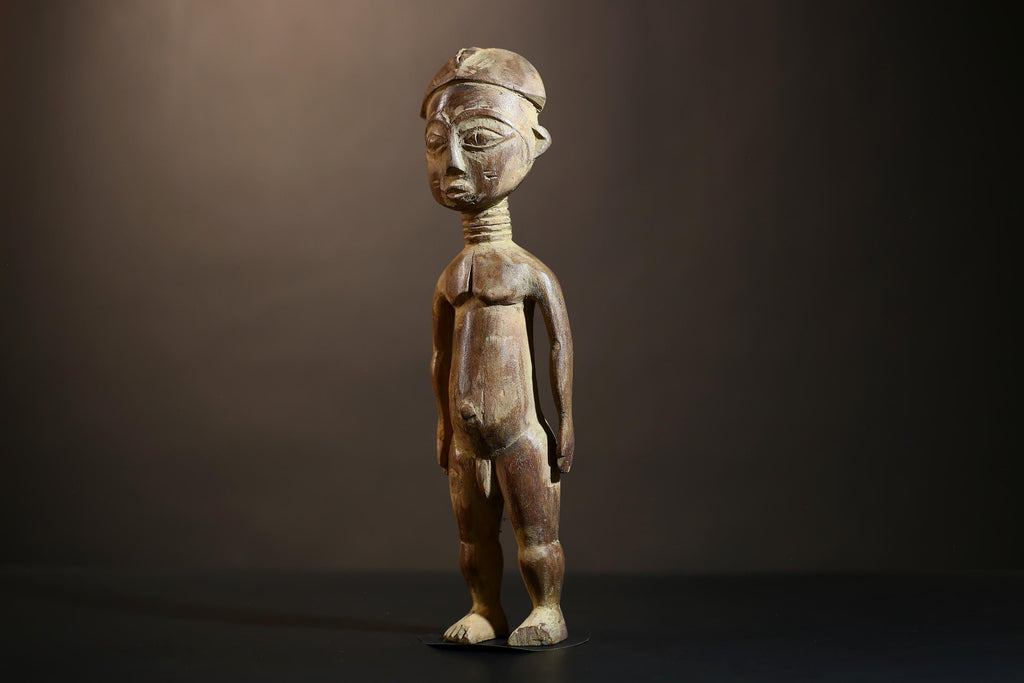 African Yoruba Figure Statue | Handmade Tribal Art from Nigeria | Unique Collectible Decor | Ethnic Culture Masterpiece | Art Piece-G4865
