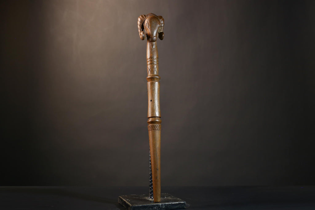 African Walking Stick | Handcrafted Art | Unique Decor | Intricate Wooden Carvings | Antique Collectible | Gifts for Him-G4880