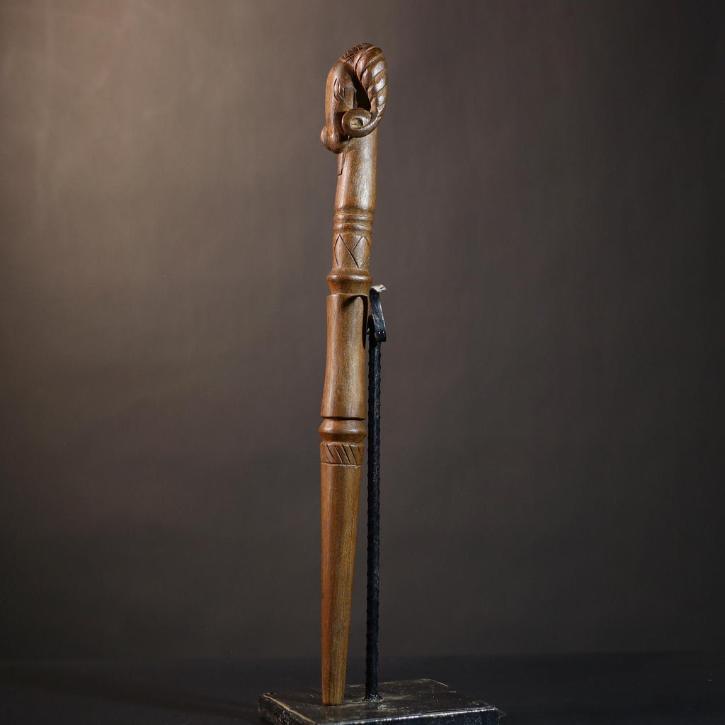 African Walking Stick | Handcrafted Art | Unique Decor | Intricate Wooden Carvings | Antique Collectible | Gifts for Him-G4880
