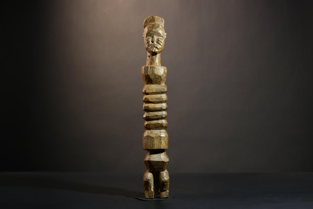 African Mende Style Slit Drum | Unique Tribal Art | Handcrafted Decor | Sierra Leone Artisan | Cultural Music Instrument-G4879