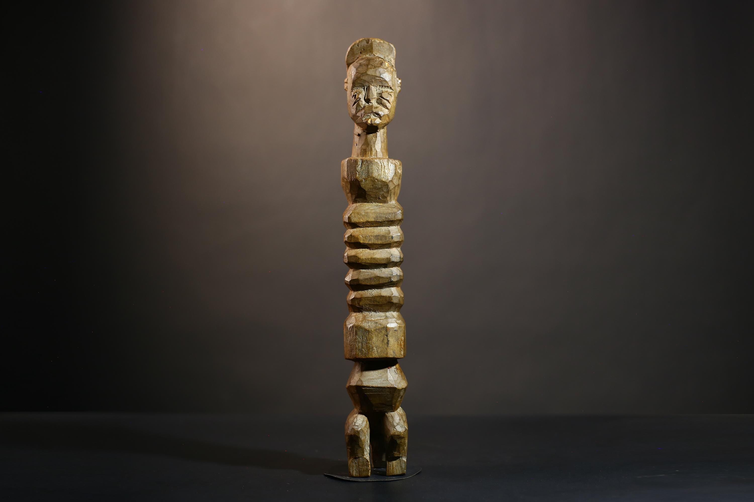 African Mende Style Slit Drum | Unique Tribal Art | Handcrafted Decor | Sierra Leone Artisan | Cultural Music Instrument-G4879