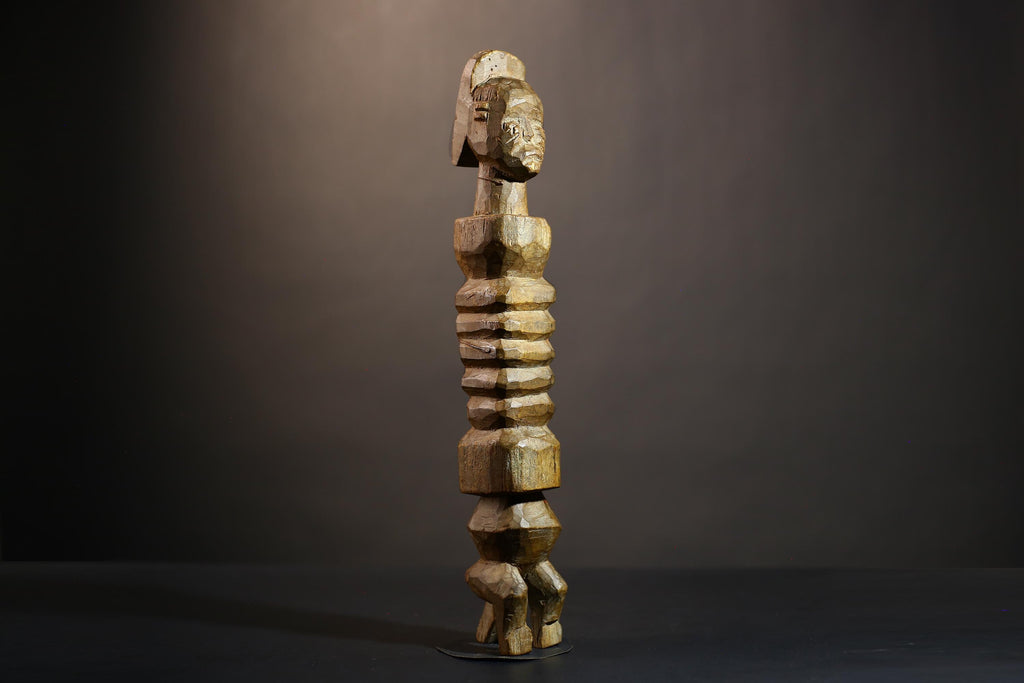 African Mende Style Slit Drum | Unique Tribal Art | Handcrafted Decor | Sierra Leone Artisan | Cultural Music Instrument-G4879