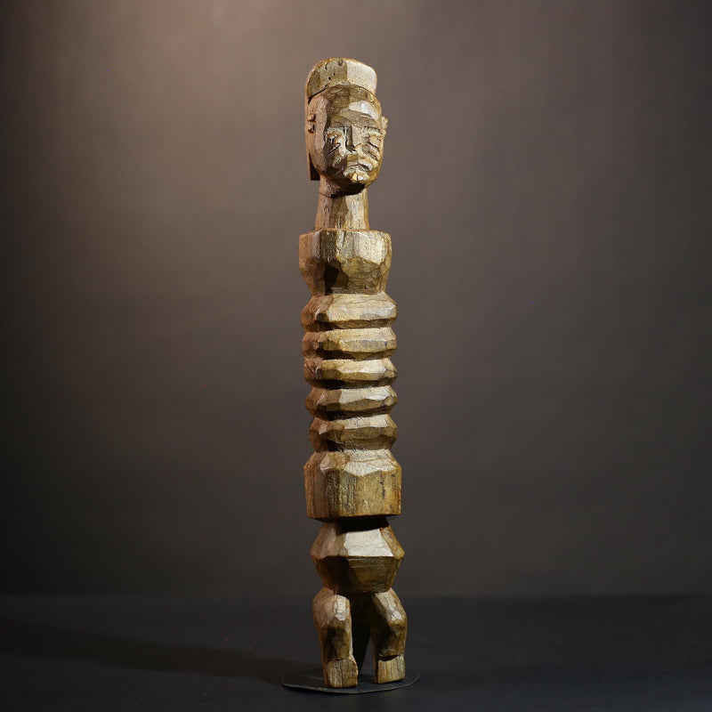 African Mende Style Slit Drum | Unique Tribal Art | Handcrafted Decor | Sierra Leone Artisan | Cultural Music Instrument-G4879