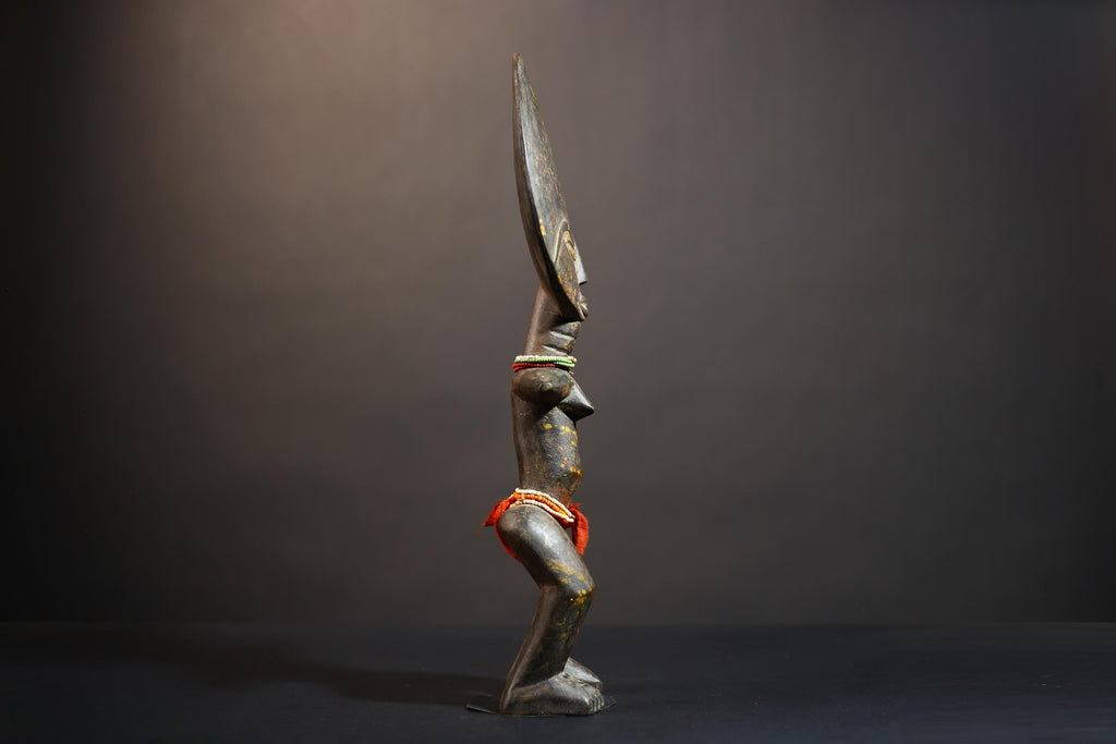 African Hand Carved Akua'ba Doll | Unique Ashanti Art | Fertility Figure | Cultural Sculpture | Home Decor Gift | Collectible-G4878