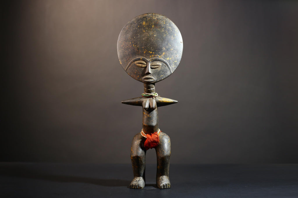 African Hand Carved Akua'ba Doll | Unique Ashanti Art | Fertility Figure | Cultural Sculpture | Home Decor Gift | Collectible-G4878