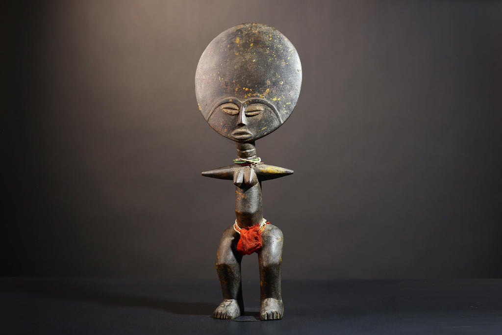 African Hand Carved Akua'ba Doll | Unique Ashanti Art | Fertility Figure | Cultural Sculpture | Home Decor Gift | Collectible-G4878