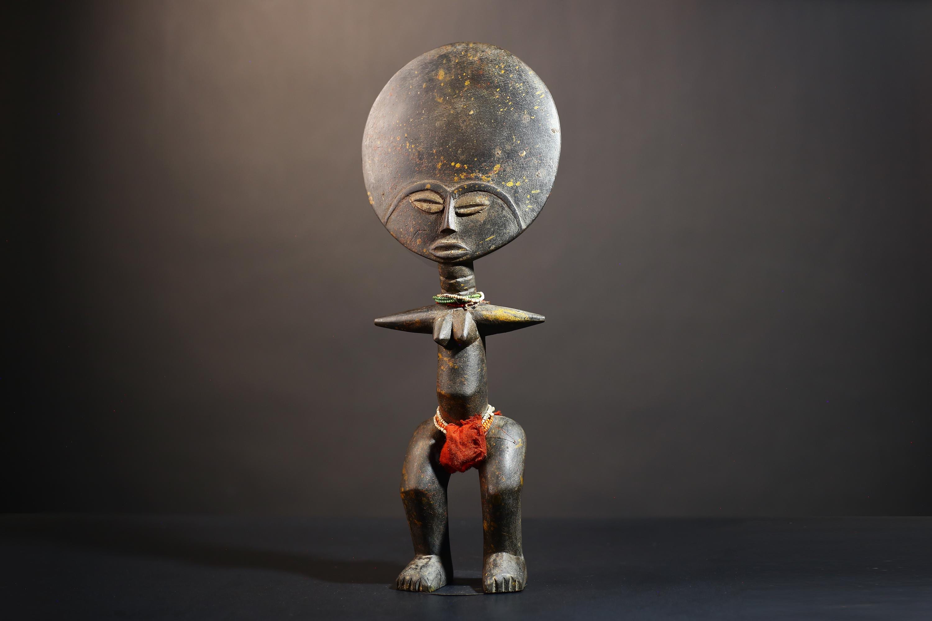 African Hand Carved Akua'ba Doll | Unique Ashanti Art | Fertility Figure | Cultural Sculpture | Home Decor Gift | Collectible-G4878
