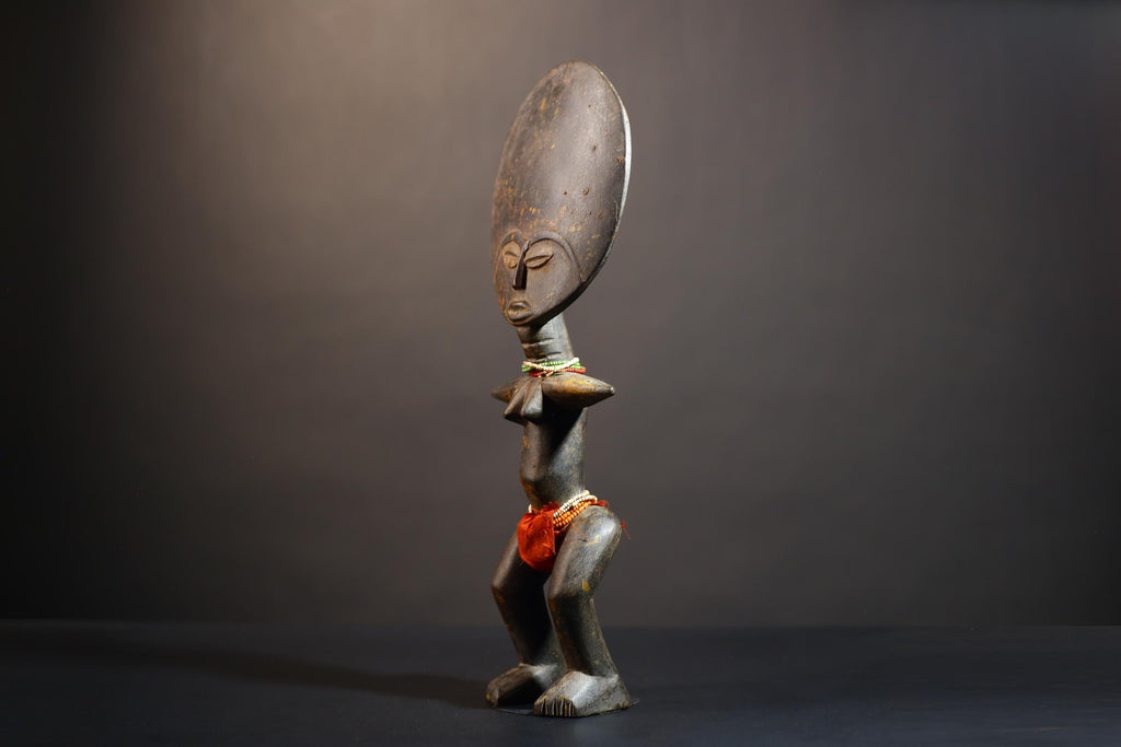 African Hand Carved Akua'ba Doll | Unique Ashanti Art | Fertility Figure | Cultural Sculpture | Home Decor Gift | Collectible-G4878
