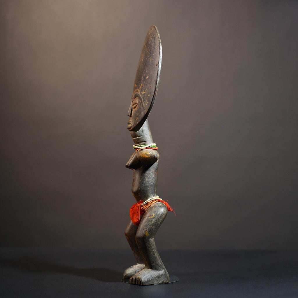 African Hand Carved Akua'ba Doll | Unique Ashanti Art | Fertility Figure | Cultural Sculpture | Home Decor Gift | Collectible-G4878