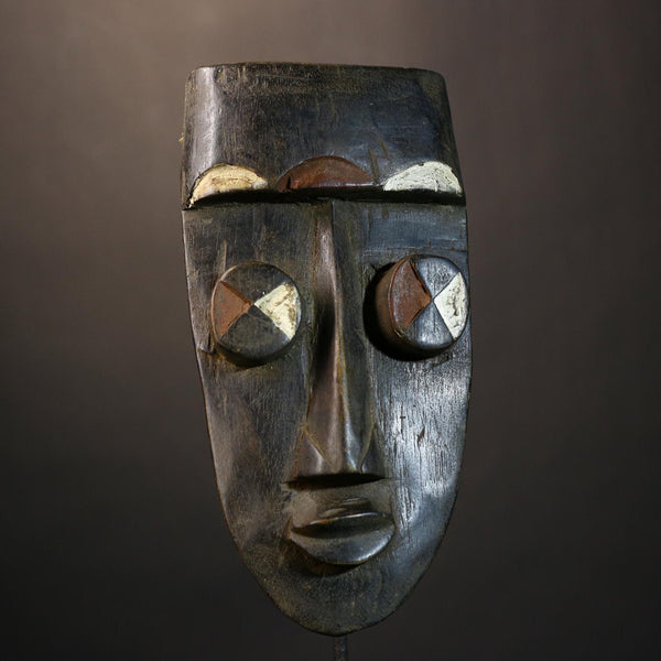 African Tribal Grebo Mask | Hand Carved Wall Art | Vintage African Face Sculpture | African Art Decor | Authentic African Mask | Art -4587