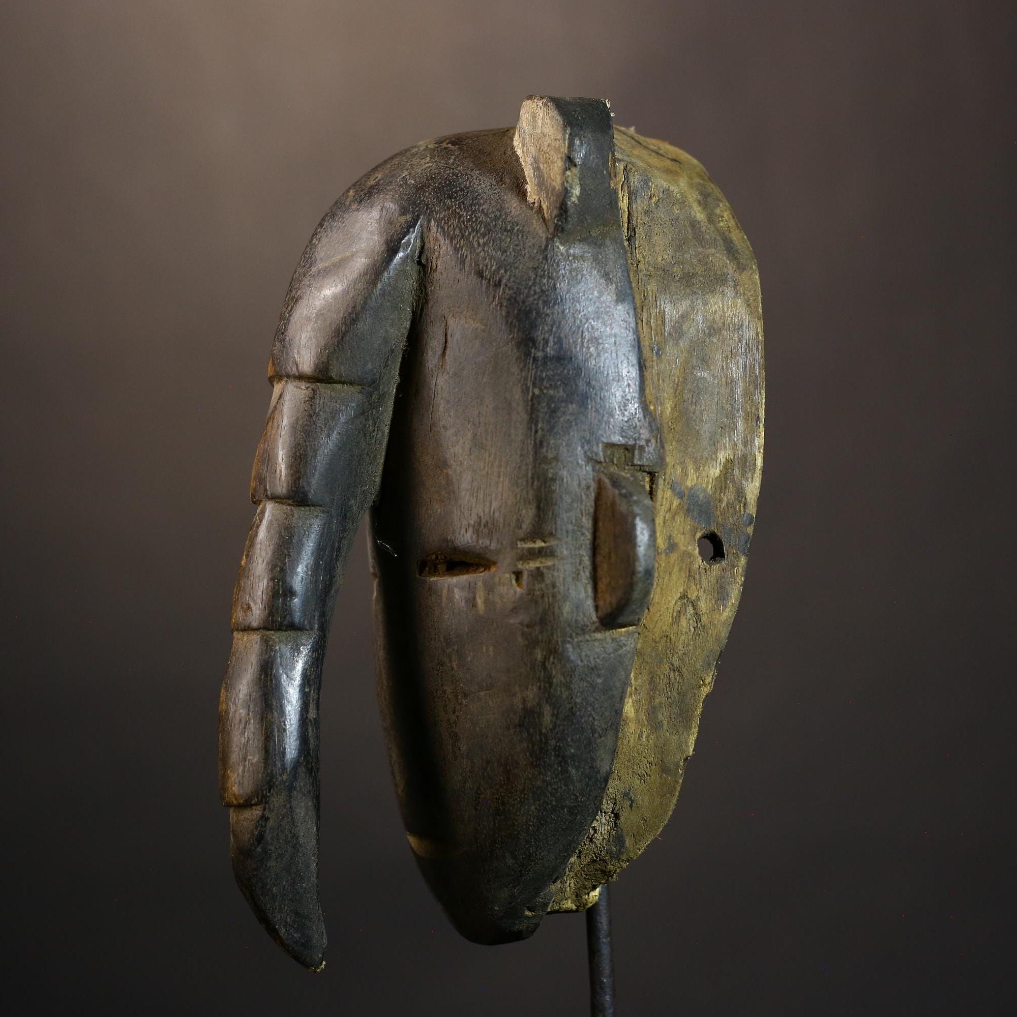 African Elephant Mask | Hand Carved Wooden Art | Unique Tribal Design | Authentic Wall Decor | Cultural African Craft | Exquisite Home -8226