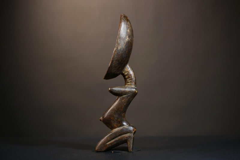 African Vintage Handcrafted Statue Art by Dan Tribe | Unique Home Decor | Tribal Sculpture Piece-G4894