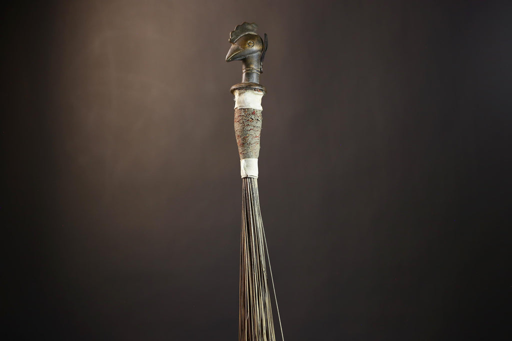 African Handcrafted Fly Whisk | Unique Home Décor | Artisan Craft | Bohemian Style | Eco-Friendly Decor | Cultural Gifts | Designs-G4892