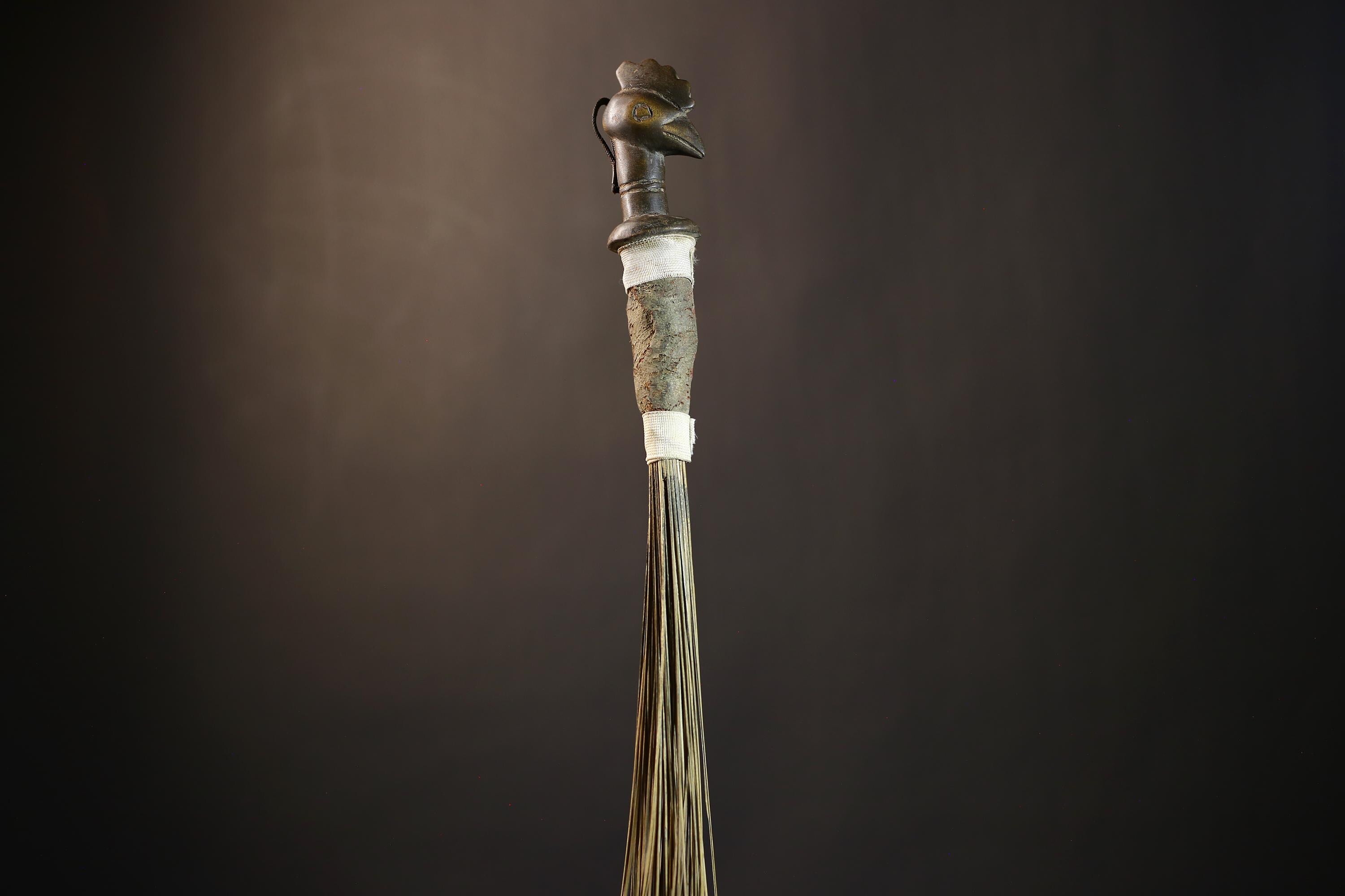 African Handcrafted Fly Whisk | Unique Home Décor | Artisan Craft | Bohemian Style | Eco-Friendly Decor | Cultural Gifts | Designs-G4892