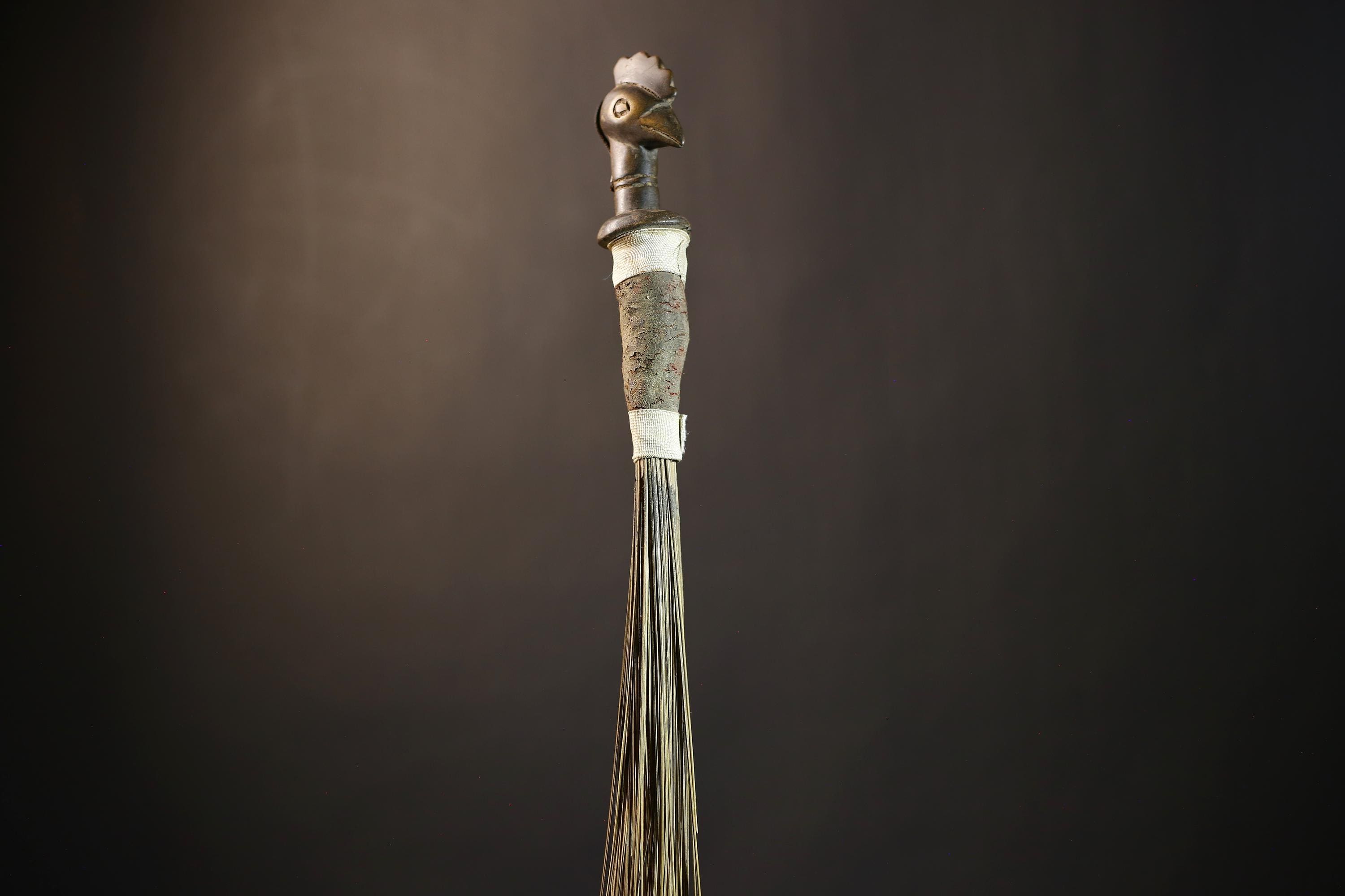 African Handcrafted Fly Whisk | Unique Home Décor | Artisan Craft | Bohemian Style | Eco-Friendly Decor | Cultural Gifts | Designs-G4892