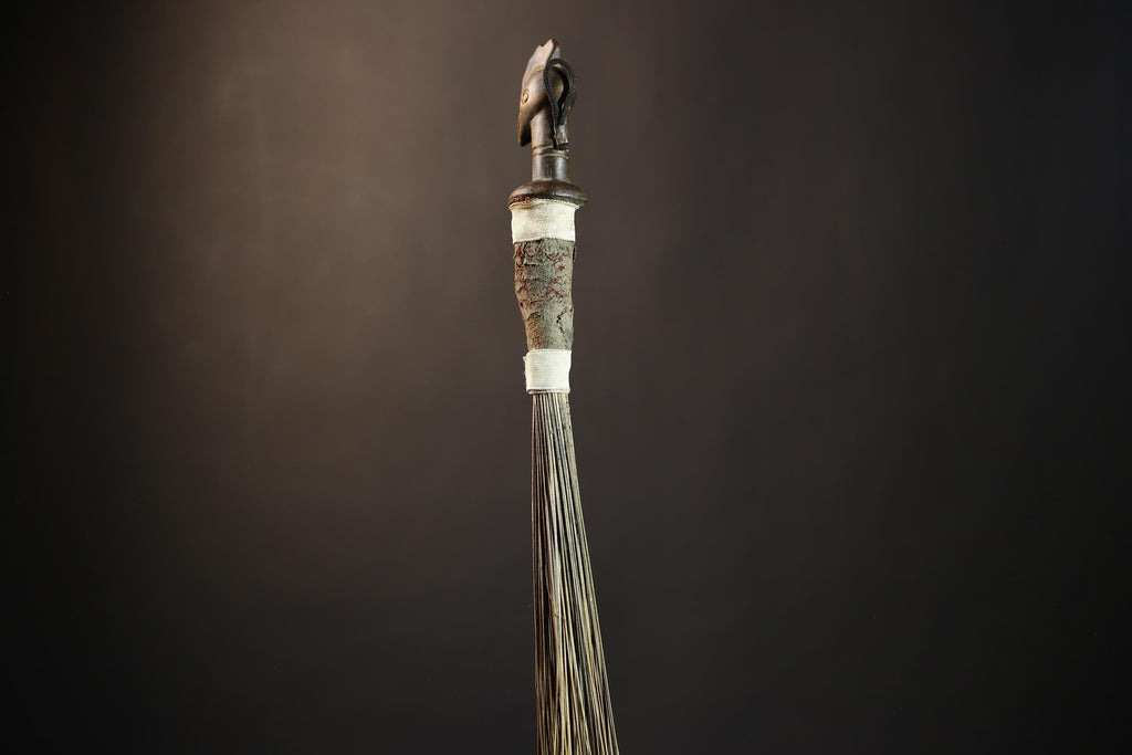 African Handcrafted Fly Whisk | Unique Home Décor | Artisan Craft | Bohemian Style | Eco-Friendly Decor | Cultural Gifts | Designs-G4892