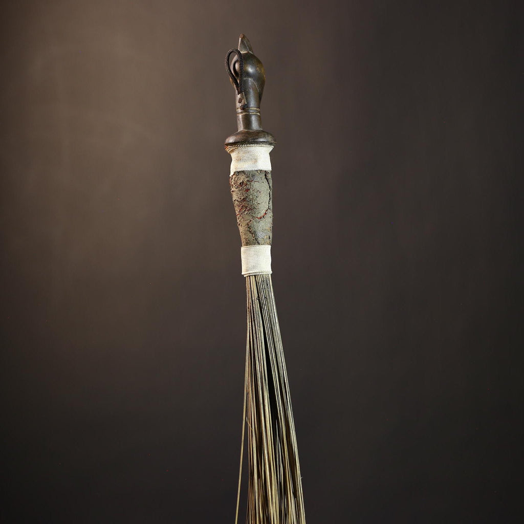 African Handcrafted Fly Whisk | Unique Home Décor | Artisan Craft | Bohemian Style | Eco-Friendly Decor | Cultural Gifts | Designs-G4892