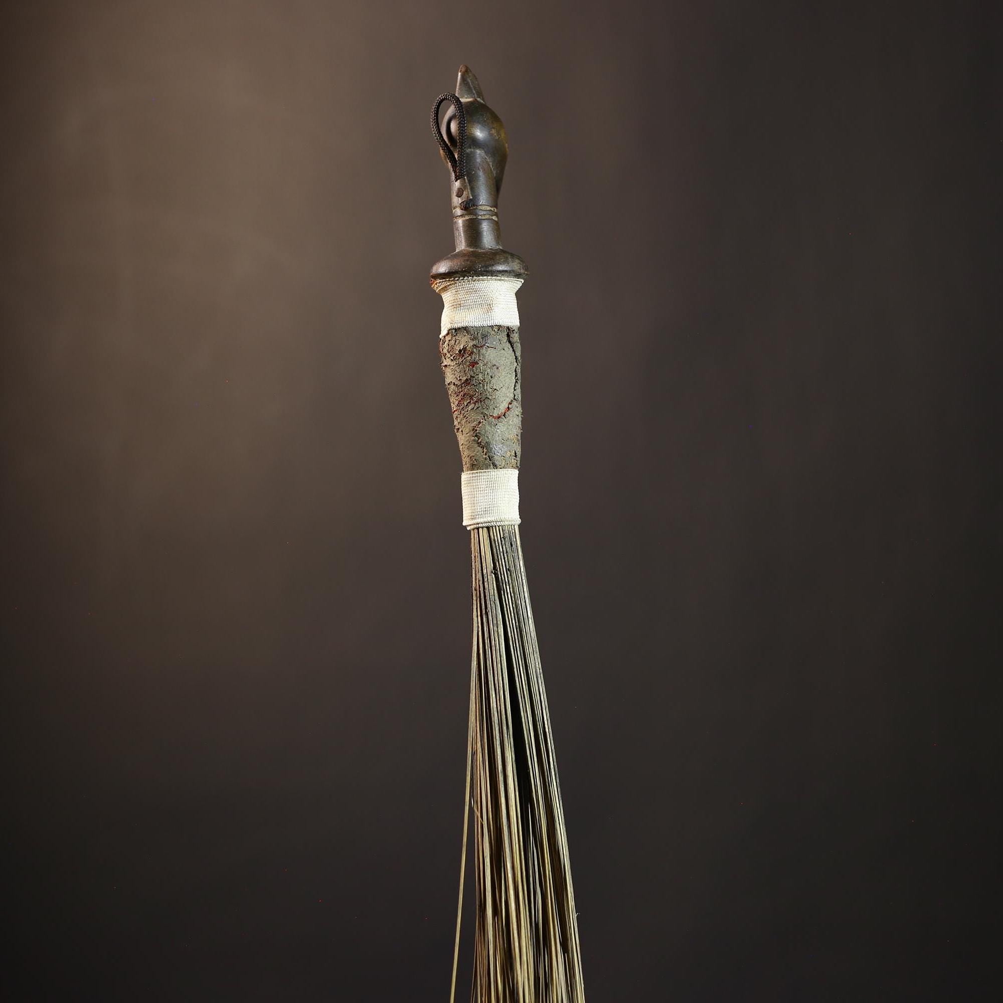 African Handcrafted Fly Whisk | Unique Home Décor | Artisan Craft | Bohemian Style | Eco-Friendly Decor | Cultural Gifts | Designs-G4892