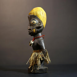 African Yoruba Tribal Art Sculpture | Handmade Figures from Nigeria | Unique Cultural Decor for Home | Artisan Craftsmanship -G4886